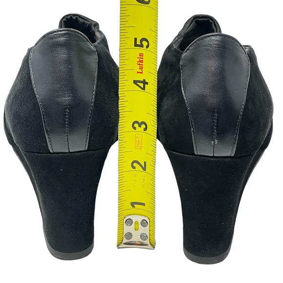 Umberto Raffini women's Jamie black suede wedge booties size 39/8-8.5 - Picture 13 of 14